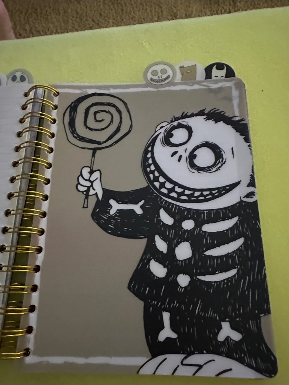 Disney Black & Gold Jack Skellington Spiral Notebook